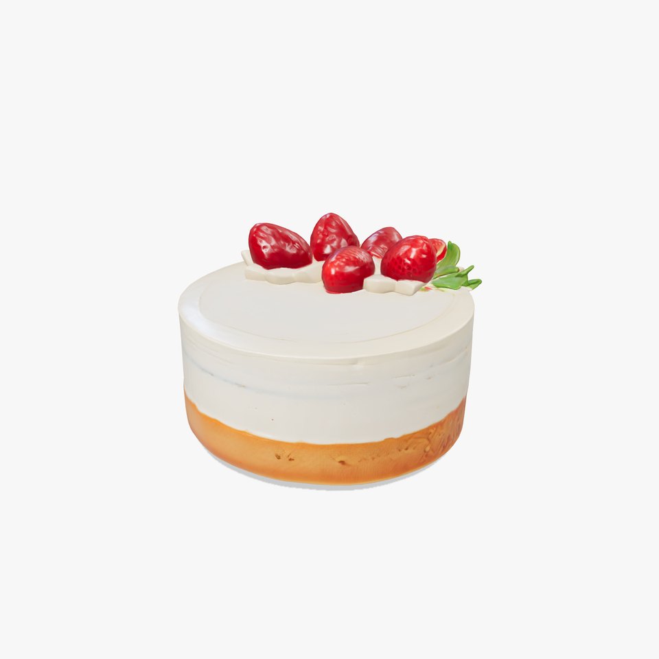 Strawberry Vanilla Cake Delicious Dessert model pack